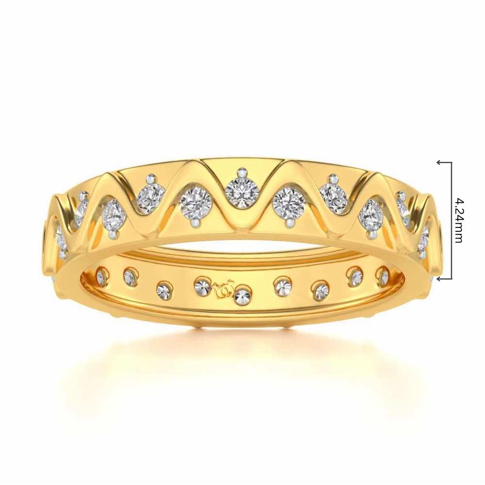 Strands Silver Band Ring - Yellow Gold - Image 5