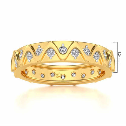Strands Silver Band Ring - Yellow Gold - Image 5