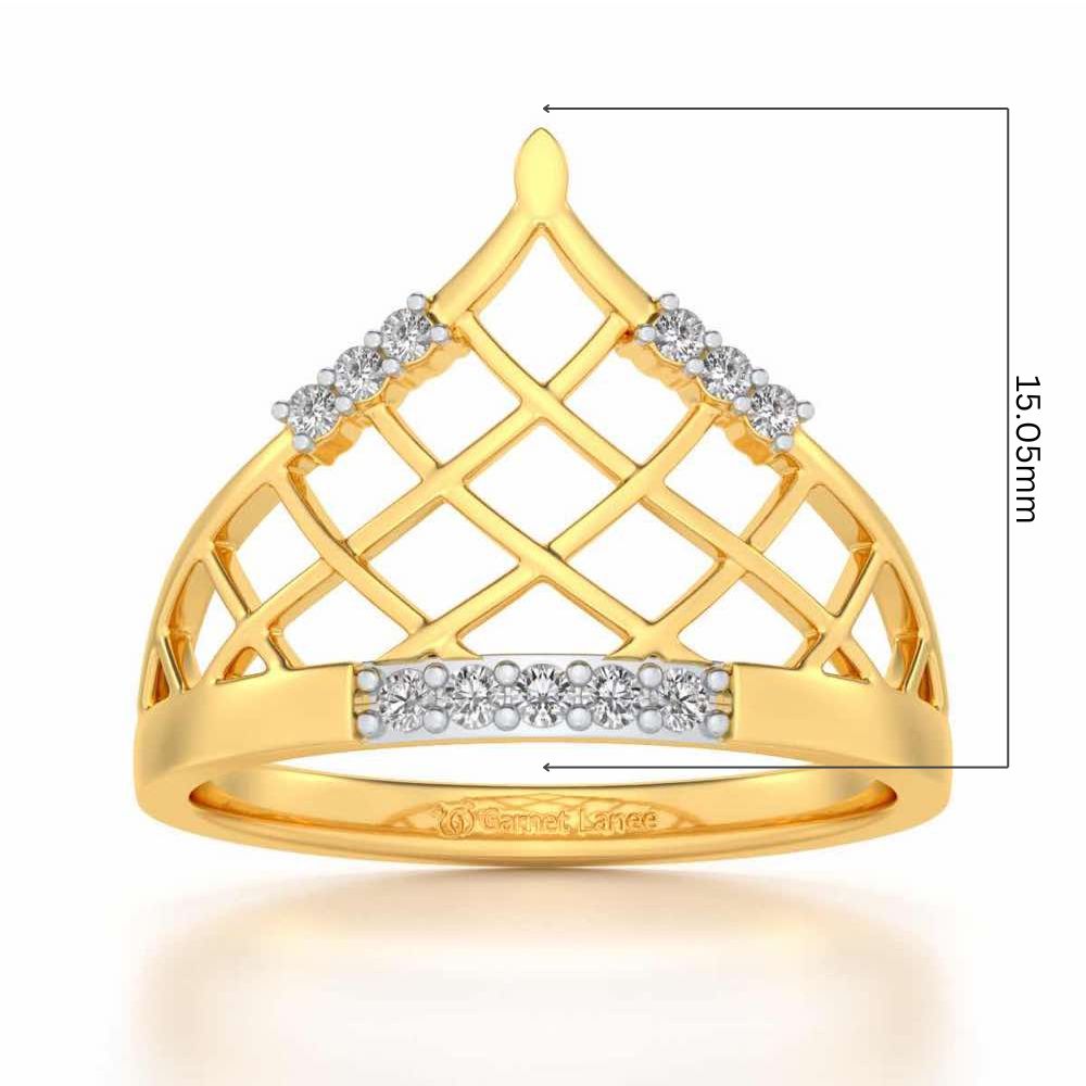 Princess Crown Silver Ring - Yellow Gold - Image 5