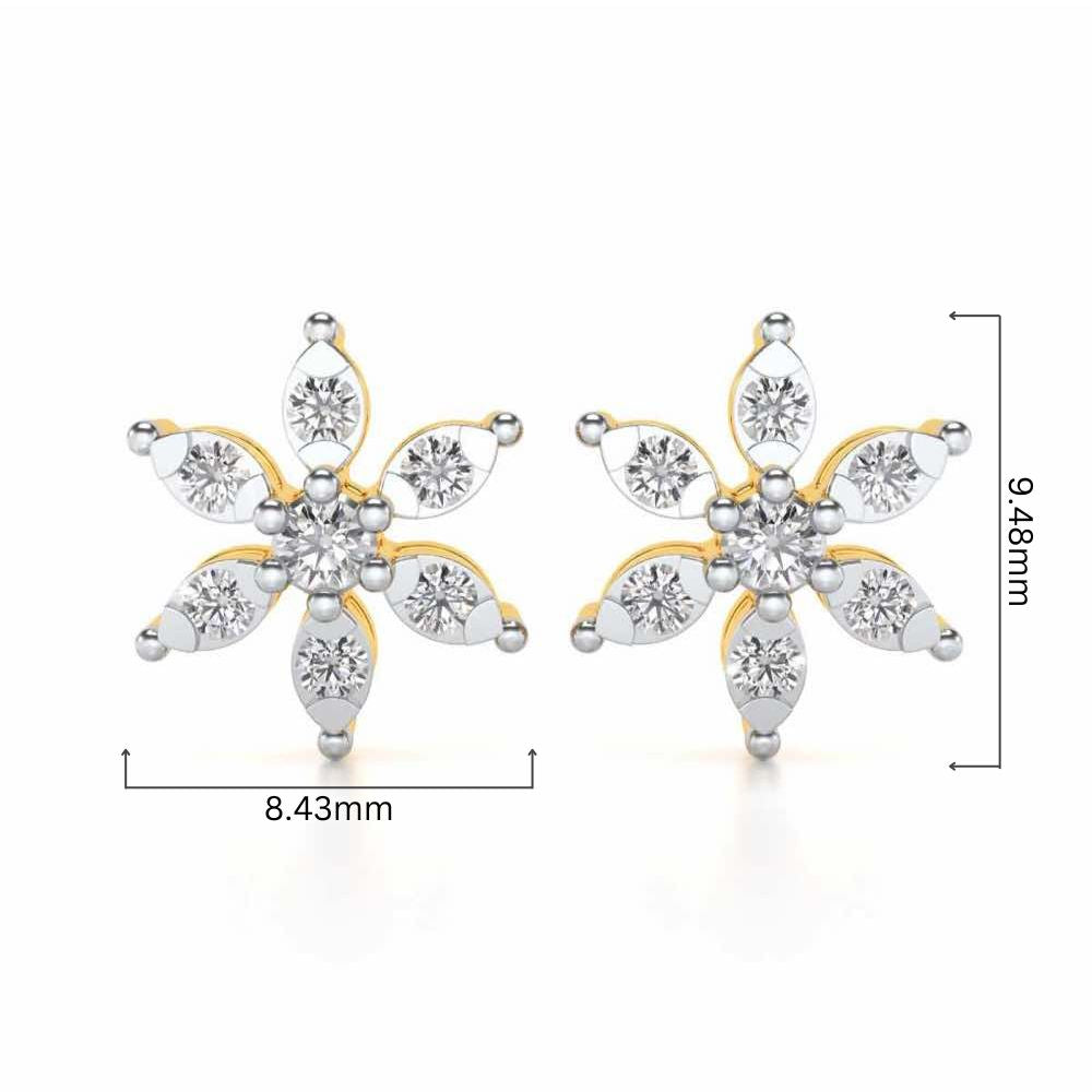 Bagesri Silver Earrings - Yellow Gold - Image 4