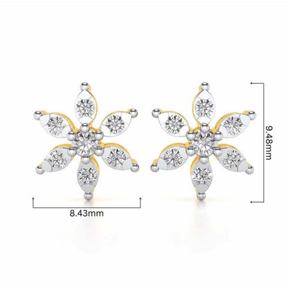 Bagesri Silver Earrings - Yellow Gold - Image 4