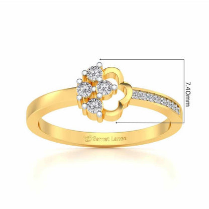 Stringzi Silver Ring - Yellow Gold - Image 5