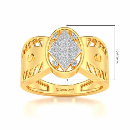 Valorous Silver Ring For Men - Yellow Gold - Image 5