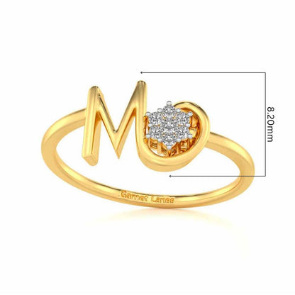 Blossom M Silver Ring - Yellow Gold - Image 5