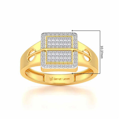 Irwin Silver Ring For Men - Yellow Gold - Image 5