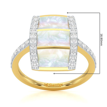 Serene Shine Silver Ring - Yellow Gold - Image 5
