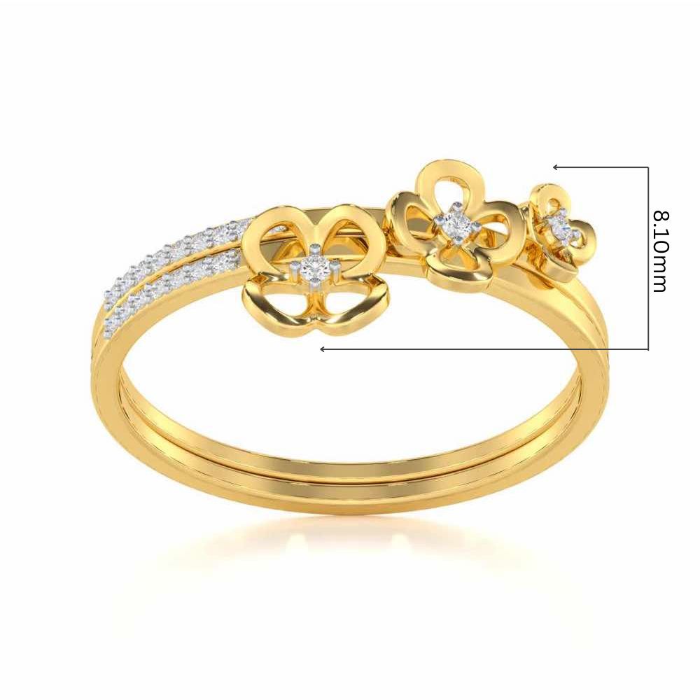 Eternal Elegance Silver Ring - Yellow Gold - Image 5