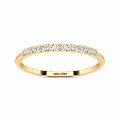 Royal Gleam Stackable Silver Ring - Yellow Gold - Image 2