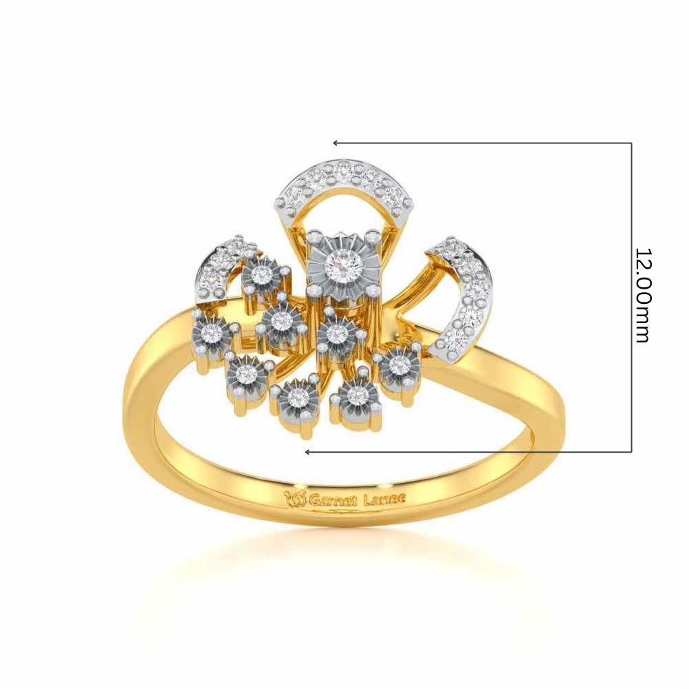Inaya Glow Silver Ring - Yellow Gold - Image 5