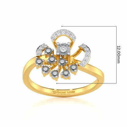 Inaya Glow Silver Ring - Yellow Gold - Image 5