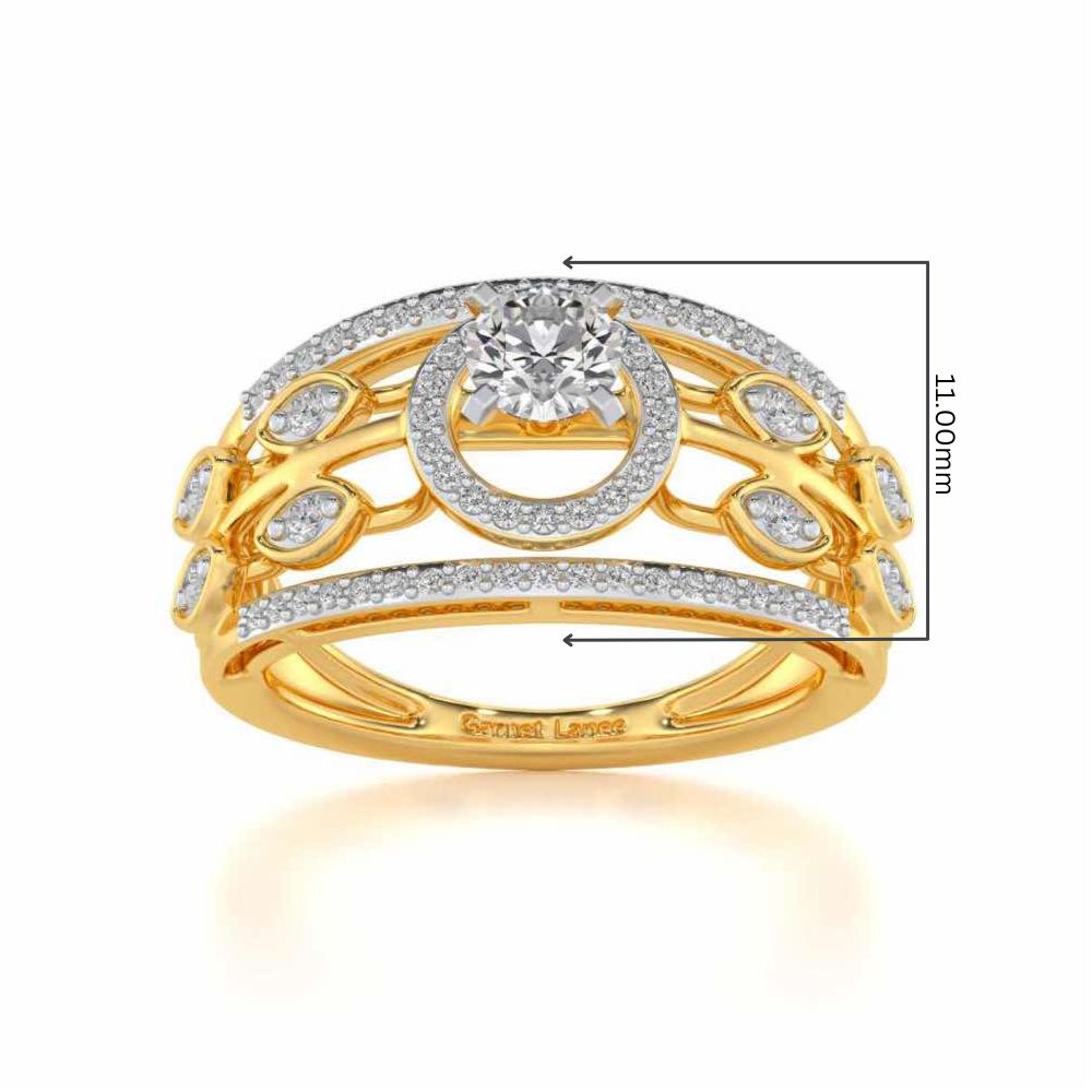 Zarina Solitaire Ring - Yellow Gold - Image 5