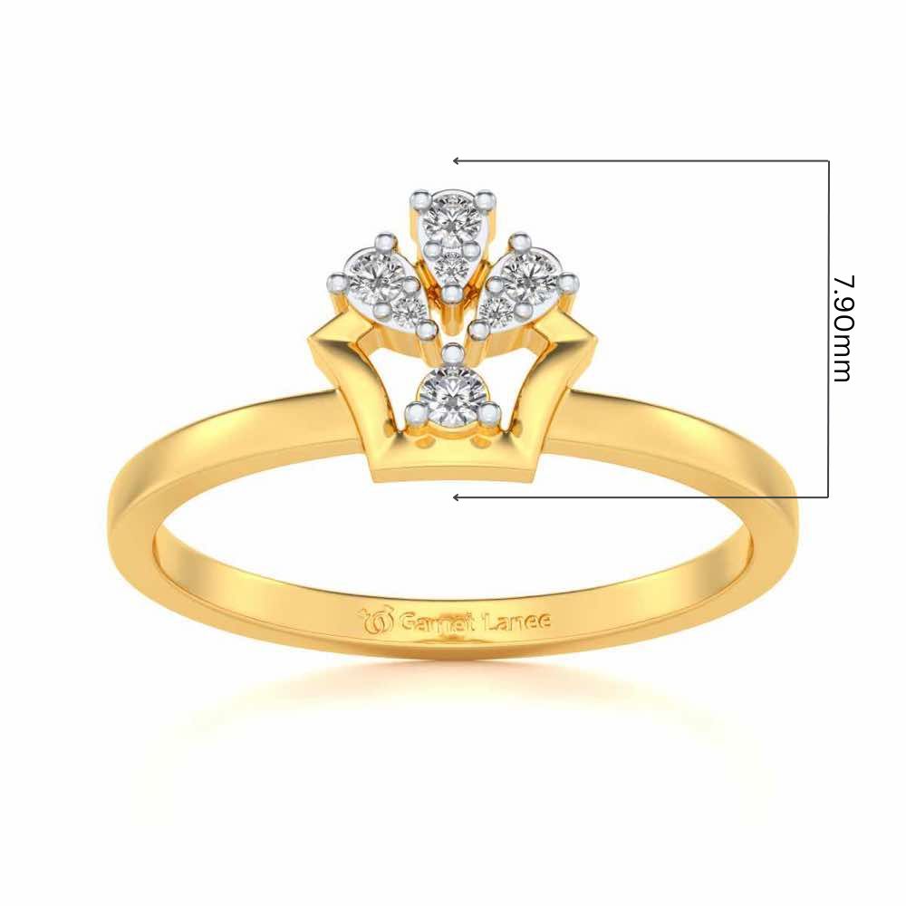Isha Silver Ring - Yellow Gold - Image 5