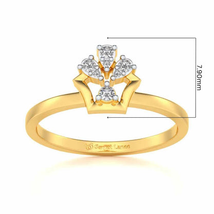 Isha Silver Ring - Yellow Gold - Image 5