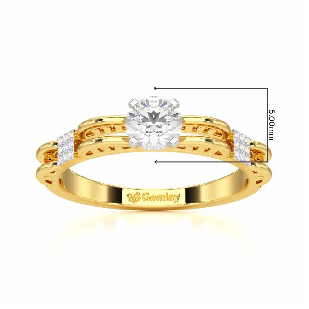 Radiant Majesty Solitaire Ring - Yellow Gold - Image 5
