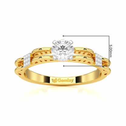 Radiant Majesty Solitaire Ring - Yellow Gold - Image 5