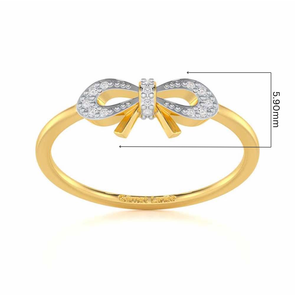 Dazzling Delight Silver Ring - Yellow Gold - Image 5