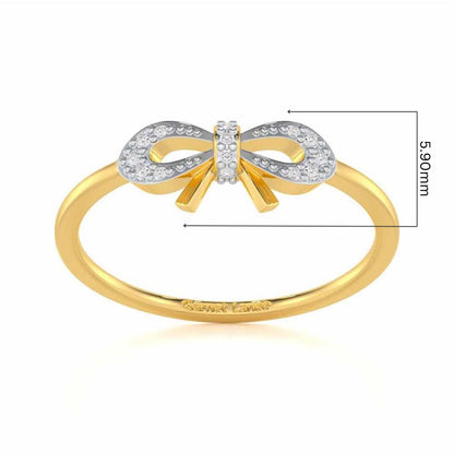 Dazzling Delight Silver Ring - Yellow Gold - Image 5