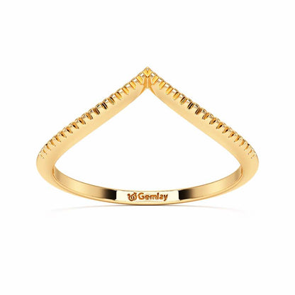 Glena Apex Silver Ring - Yellow Gold - Image 2