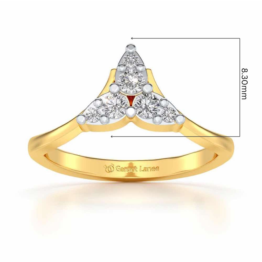 Diti Silver Ring - Yellow Gold - Image 5