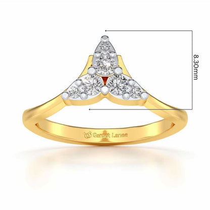 Diti Silver Ring - Yellow Gold - Image 5