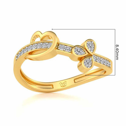 Genteel Silver Ring - Yellow Gold - Image 5