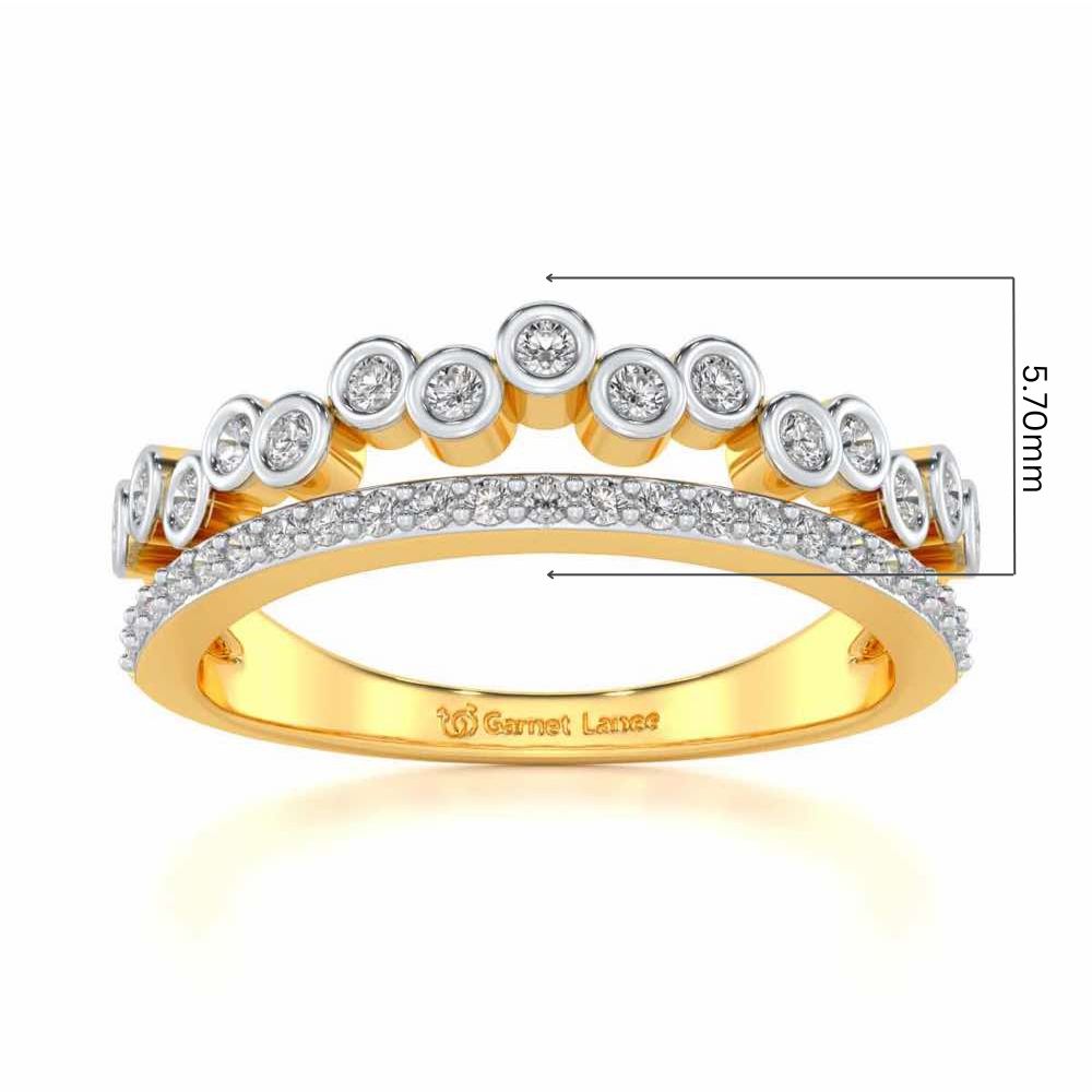 Dance Drops Silver Ring - Yellow Gold - Image 5
