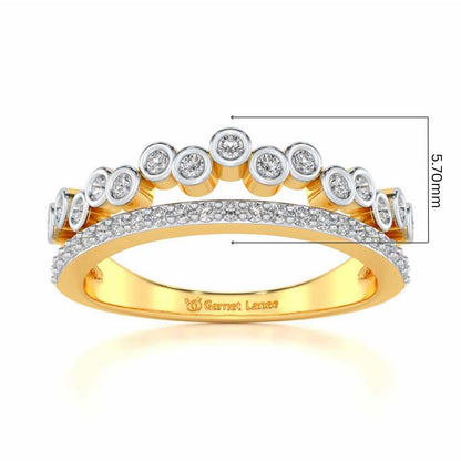 Dance Drops Silver Ring - Yellow Gold - Image 5