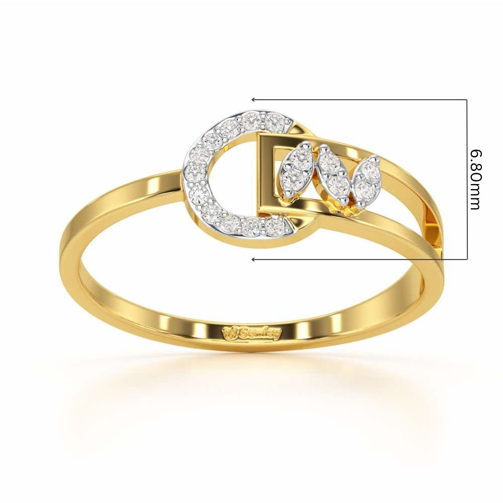 Brilliance Luxe Silver Ring - Yellow Gold - Image 5