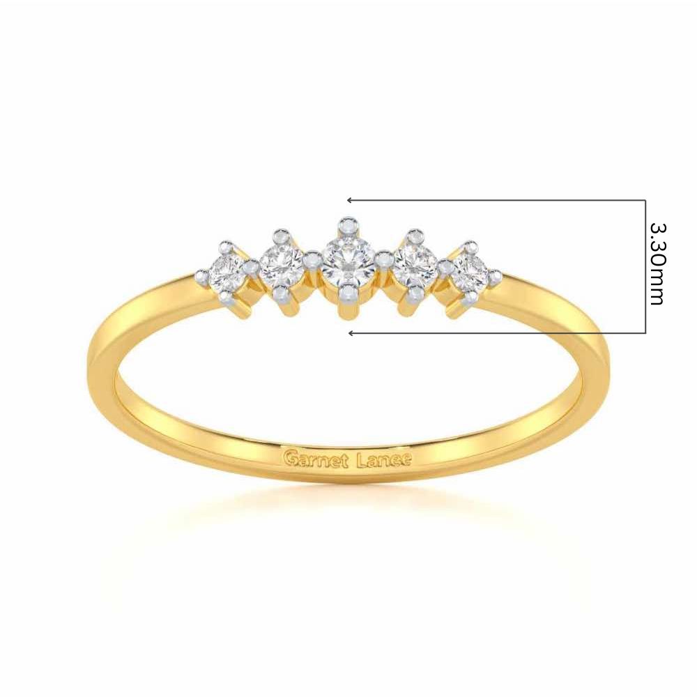 Midnight Mirage Silver Ring - Yellow Gold - Image 5