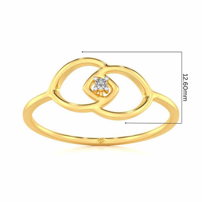 Dualism Silver Ring - Yellow Gold - Image 5