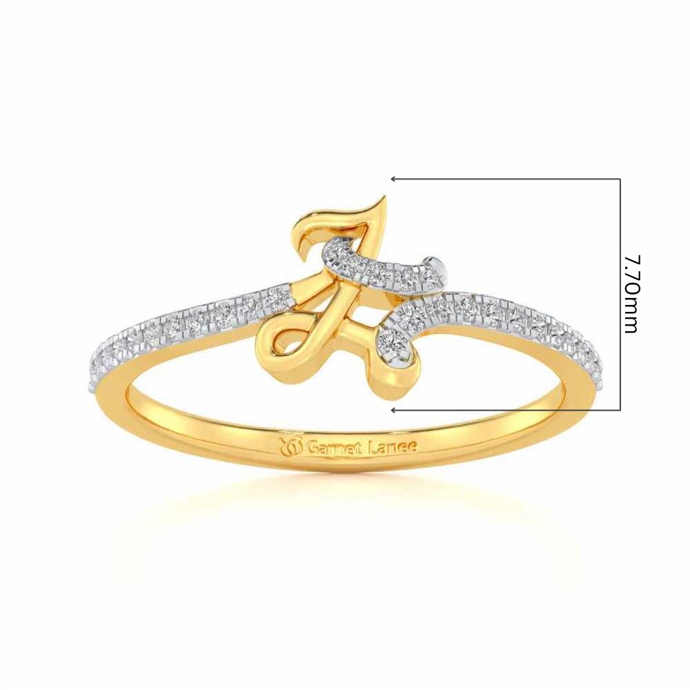 L-Love Silver Ring - Yellow Gold - Image 5