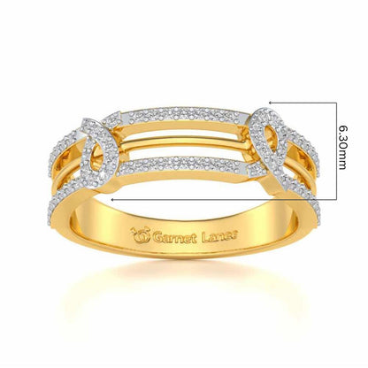 Reach Infinite Silver Band Ring - Yellow Gold - Image 5