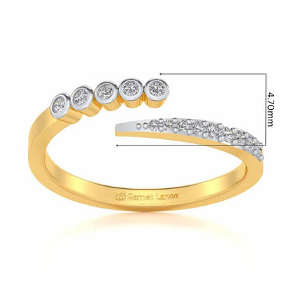Bucolic Silver Ring - Yellow Gold - Image 5