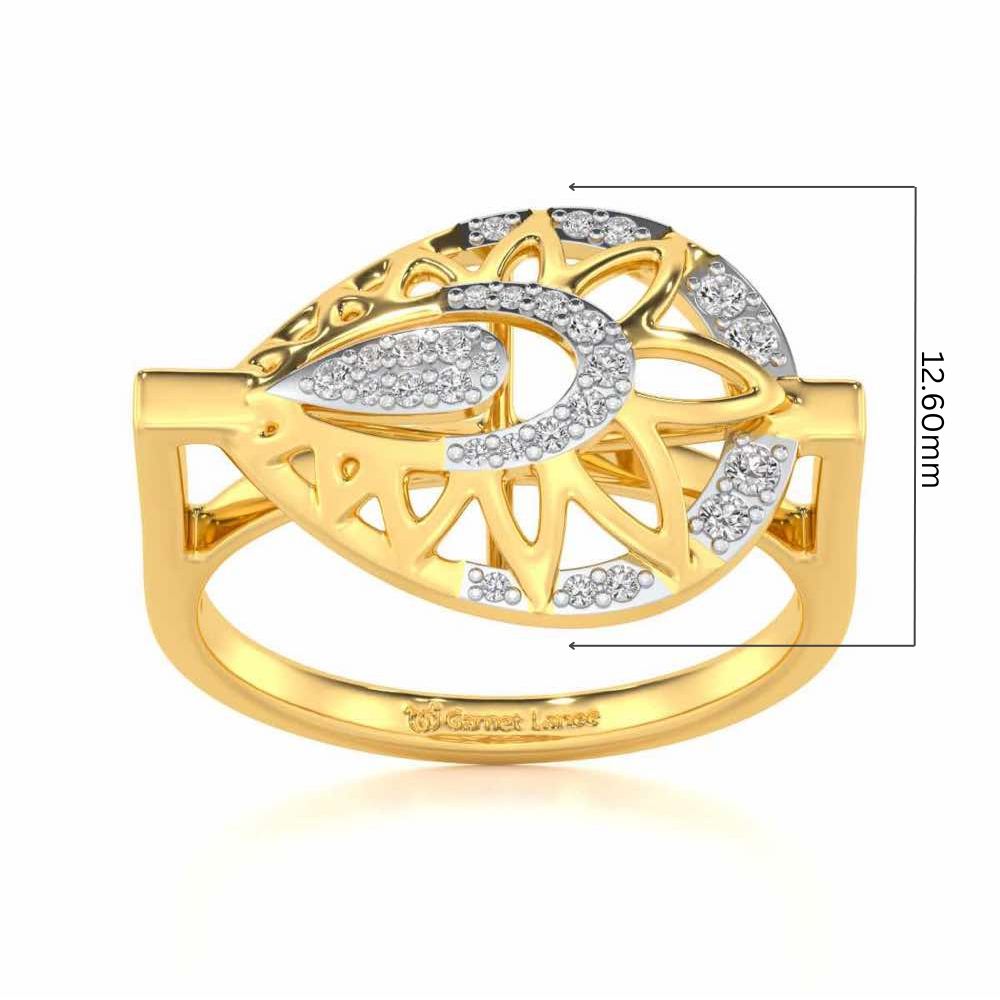 Pristine Snow Silver Ring - Yellow Gold - Image 5