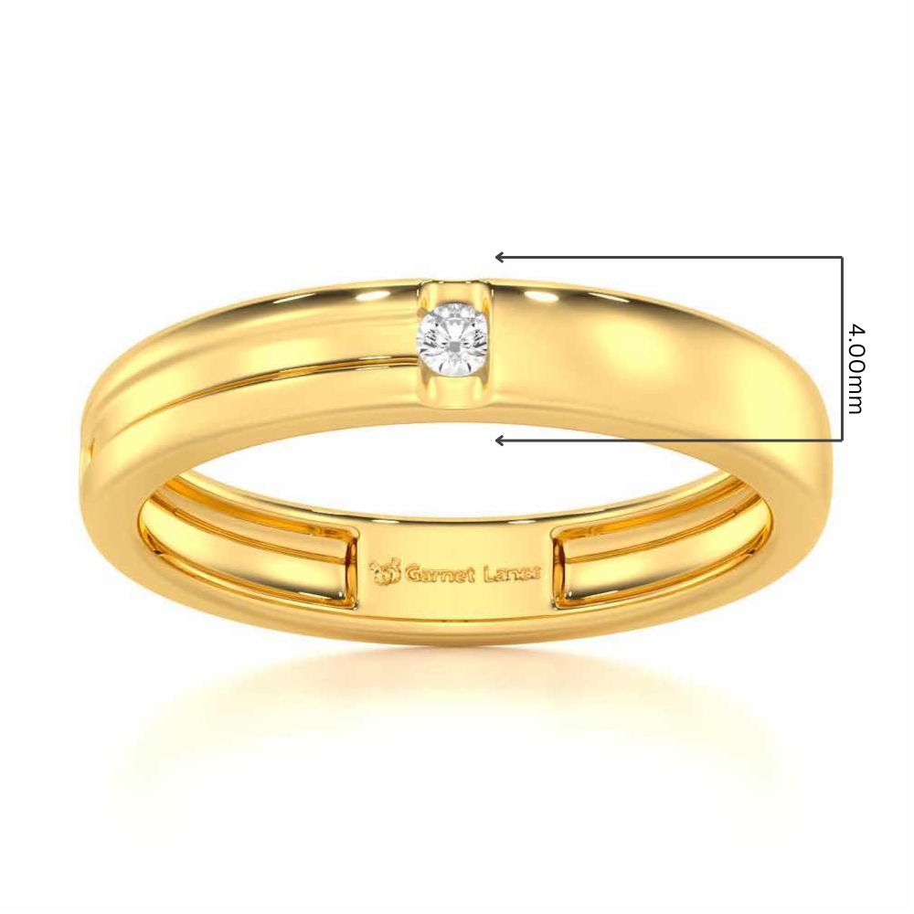 Regal Unity Men Solitaire Ring - Yellow Gold - Image 5