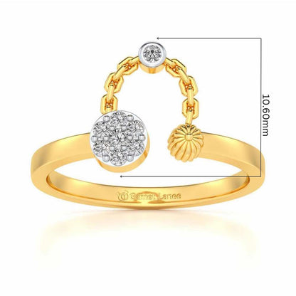 Anika Silver Ring - Yellow Gold - Image 5