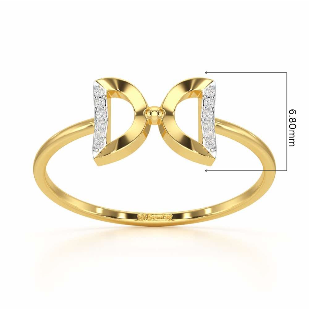 Delicate Knot Silver Ring - Yellow Gold - Image 5