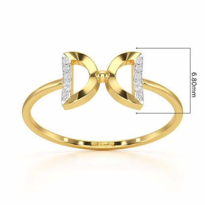 Delicate Knot Silver Ring - Yellow Gold - Image 5