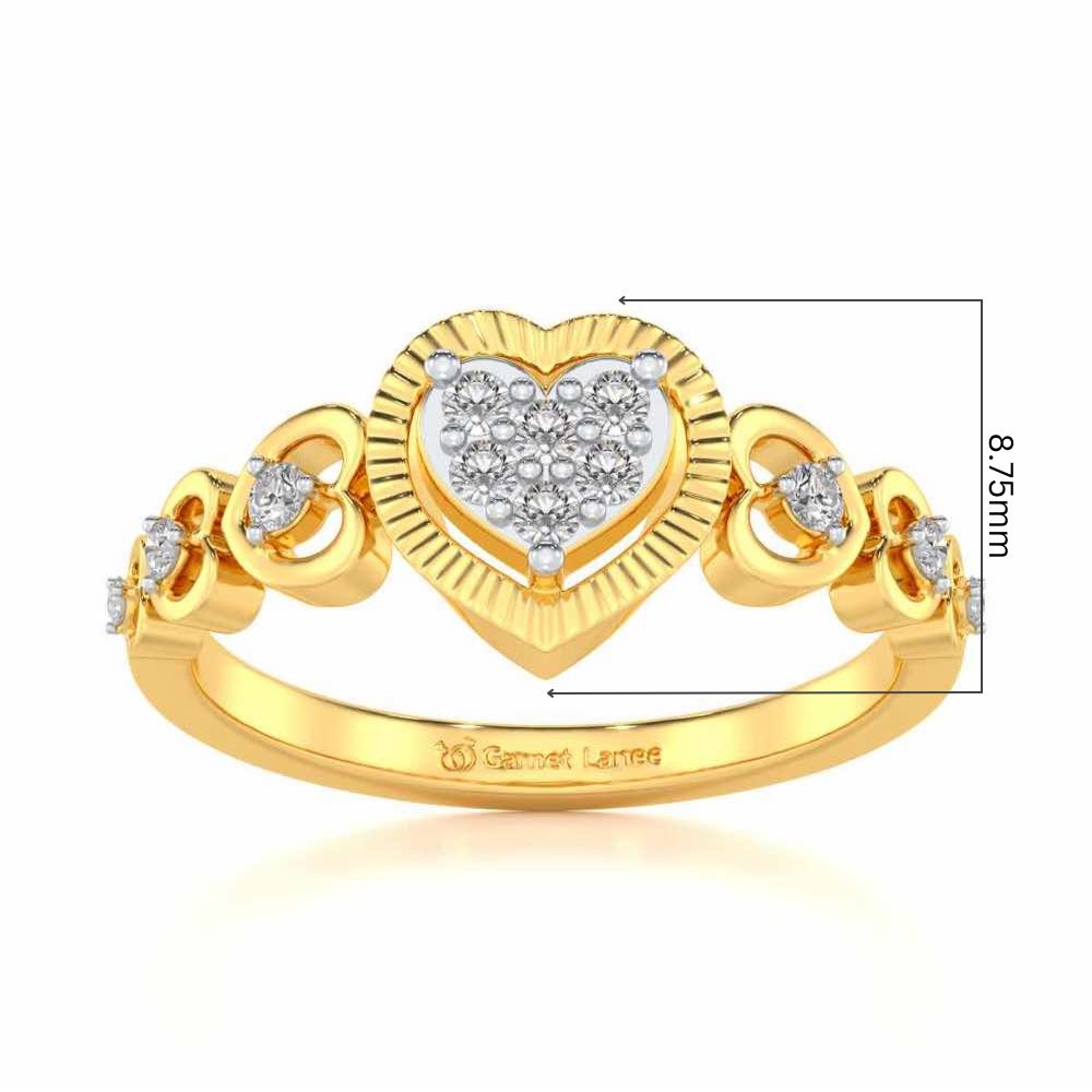 Heartly Affair Silver Ring - Yellow Gold - Image 5