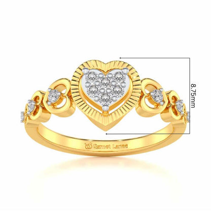 Heartly Affair Silver Ring - Yellow Gold - Image 5