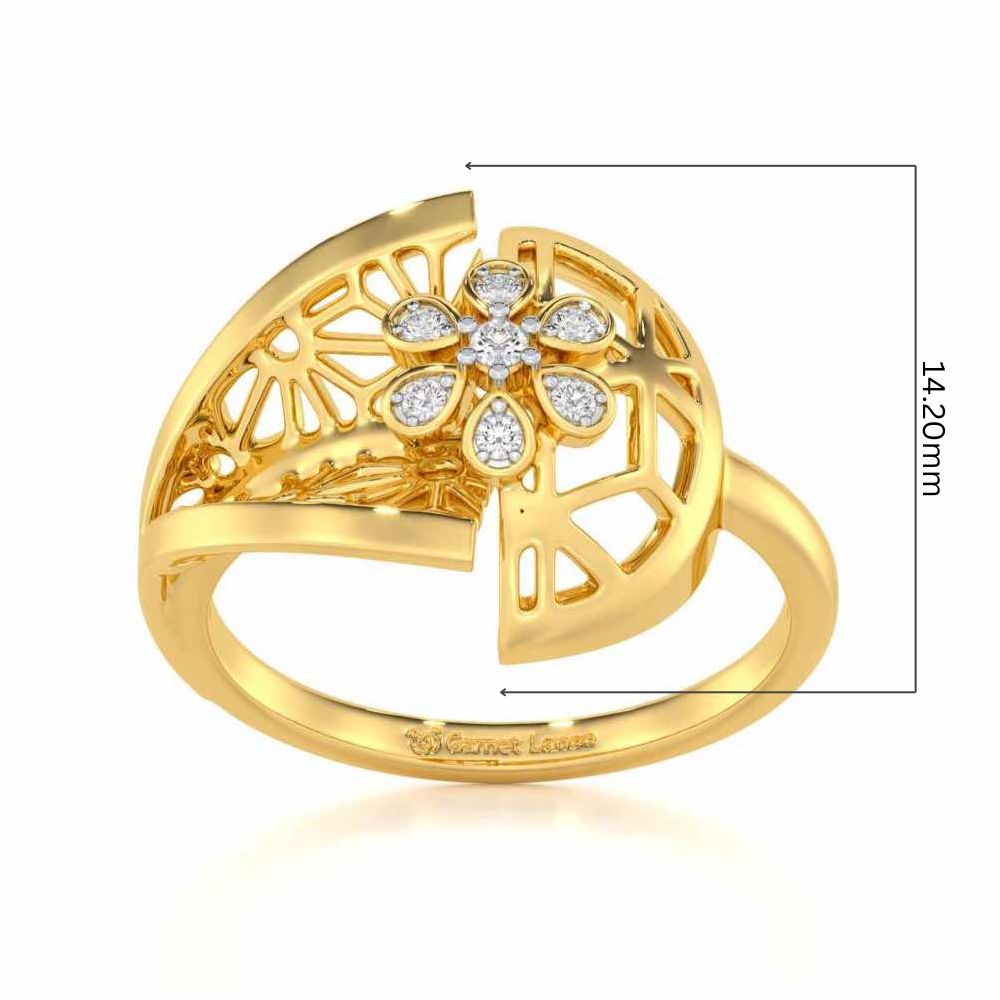 Zeal Glow Silver Ring - Yellow Gold - Image 5
