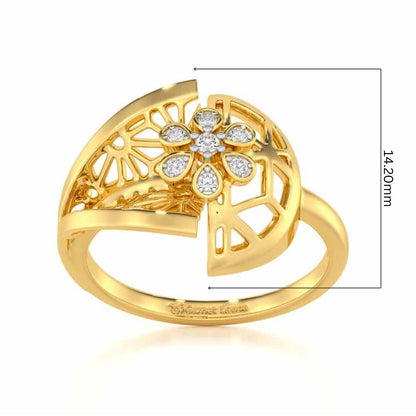 Zeal Glow Silver Ring - Yellow Gold - Image 5