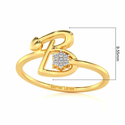 Flora B Silver Ring - Yellow Gold - Image 5