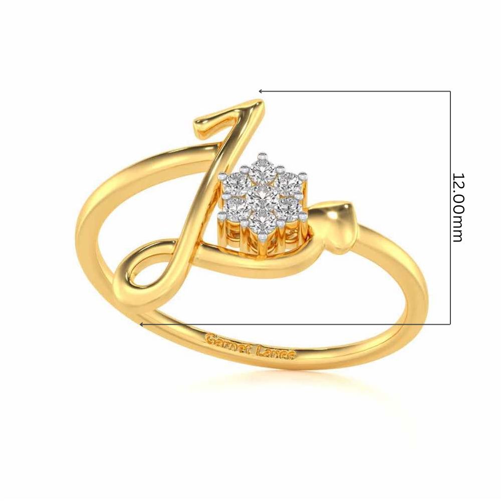 Bloom L Silver Ring - Yellow Gold - Image 5