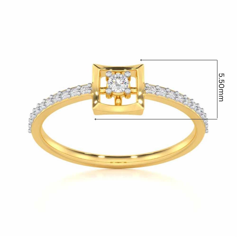 Regal Eherea Silver Ring - Yellow Gold - Image 5