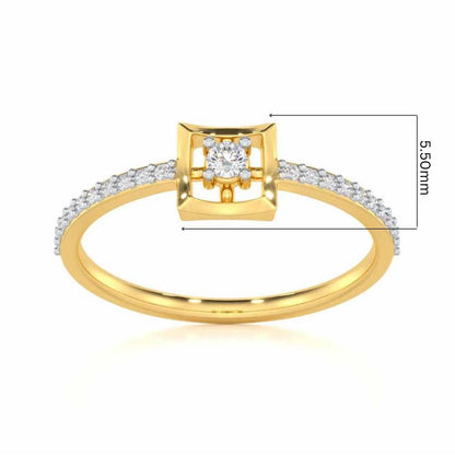 Regal Eherea Silver Ring - Yellow Gold - Image 5