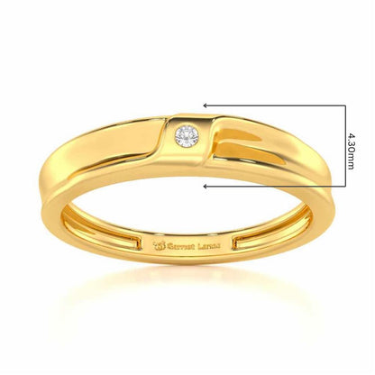 Majestic Solace Men Solitaire Ring - Yellow Gold - Image 5