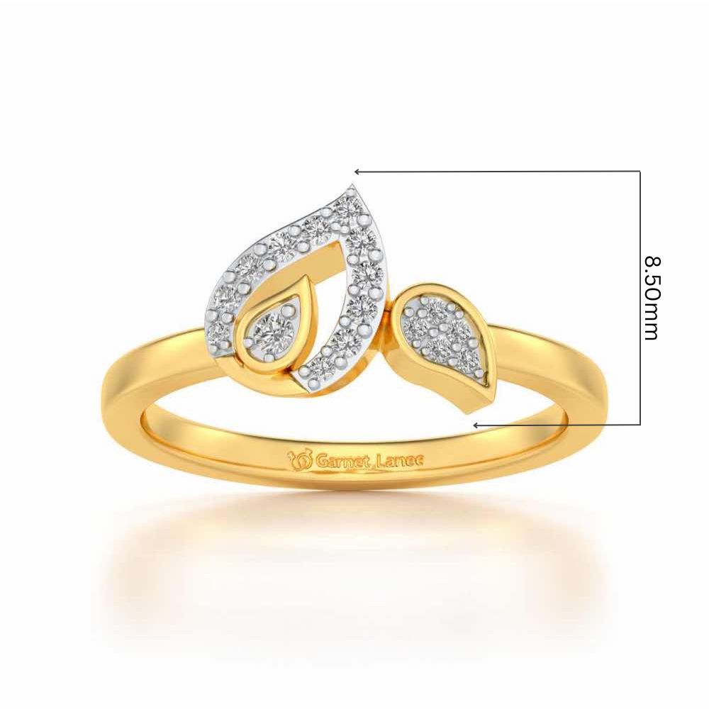 Anvi Silver Ring - Yellow Gold - Image 5