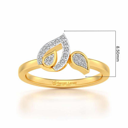 Anvi Silver Ring - Yellow Gold - Image 5