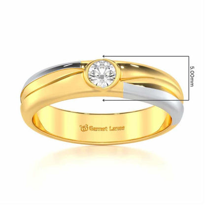 Dignified Brilliance Men Solitaire Ring - Yellow Gold - Image 5
